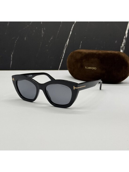 NEW TOM FORD LINDA-02 TF1285 01D BLACK/GRAY WOMEN POLARIZED SUNGLASSES FT1285 01